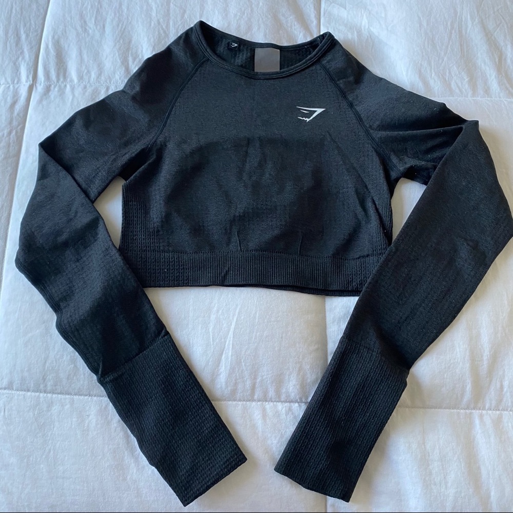 Gymshark Vital Seamless Long Sleeve Crop Black